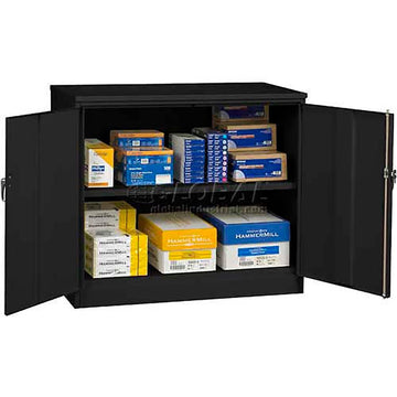 Jumbo Storage Cabinet by Tennsco – Steel, Black, Model J1842A-N-BLK