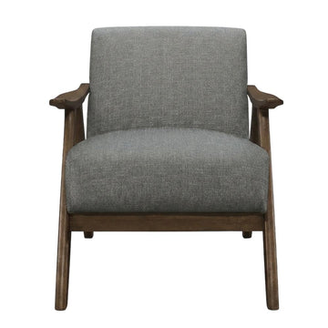 Textured Fabric-Upholstered Accent Chair with Armrests by Starlight Canyon Home – Textured, Grey