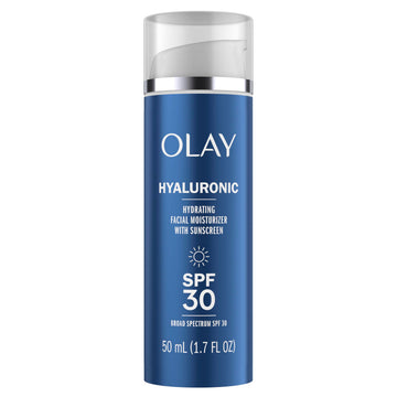 Hyaluronic SPF 30 Hydrating Moisturizer with Sunscreen by Olay – 1.7 Fl Oz (Pack of 1), White, Model 4cdde4d6-544f-441e-838a-70c3384c2adf