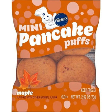 Maple Mini Pancake Puffs by Pillsbury – 2.59 Ounce, Golden Brown, Pack of 72