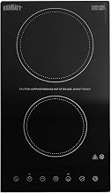 Summit 12" 2 Burner Electric Cooktop, Black - CR2B23T3B | 230 Volt Radiant Cooktop, ADA Compliant, Fits counter cutout sizes that are 10.75" wide by 19.9" deep