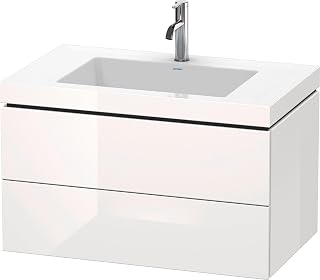 Duravit L-Cube Two Drawer C-Bonded Wall-Mount Vanity Kit White