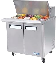 Turbo Air MST-36-15 Refrigerated Prep Table, 15 Pan, Two Door, 11 cu ft