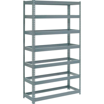 Extra Heavy Duty Shelving 48" W x 18" D x 96" H with 7 Shelves by Global Industrial – Alloy Steel, Grey, Model 717285
