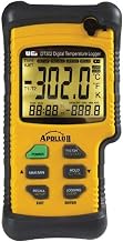 UEi Test Instruments DT302 Dual Input IP67 Digital Logging Thermometer , Yellow