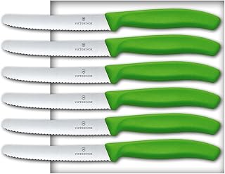 Victorinox Swiss Classic Lot de 6 Couteaux à Pain - Nouvelle poignée Vert