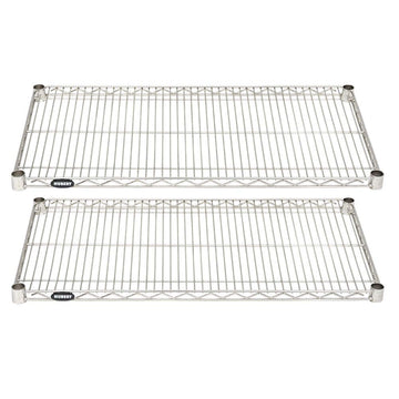 Soft Silver Wire Shelf Pack - 36" L x 18" D x 1" H by HUBERT – Alloy Steel, Silver, Pack of 2, Model A1836-TA