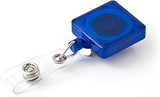 KEY-BAK Retract-A-Badge Retractable I.D. Badge Holder Square Shaped with a 36" Retractable Cord and Belt Clip Attachment (5 Pack)