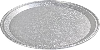 Handi-Foil 12" Round Flat Disposable Aluminum Catering Serving Tray Platter (Pack of 25)