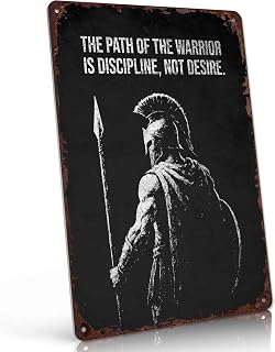 Spartan Warrior Vintage Metal Wall Art Signs 8X12 In