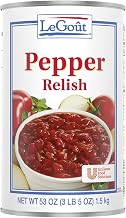 LeGout Pepper Relish, Vegetarian, Add to Sauces, Dressings, 3 Lbs (Pack of 6)