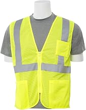 ERB DeltaPlus Safety Vest S363P, ANSI/ISEA, LG, Hi-Viz Lime (WEL61648HLLG)