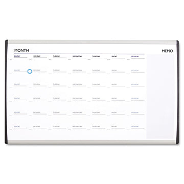 Arc Cubicle Whiteboard Calendar by Quartet – Aluminum, Model QRTARCCP3018
