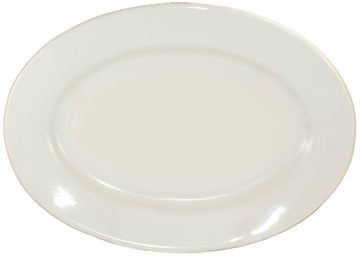Roma 9.375 by 6.313-Inch Platter by ITI – Large, Ceramic, American White, Pack of 24, Model RO-34