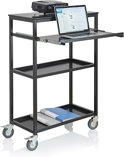Guidecraft A/V Heavy-Duty Rolling Laptop Cart: Multi Purpose Storage Cart, Office Furniture and School Supply