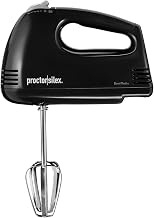 Proctor Silex Easy Mix 5-Speed Electric Hand Mixer with Bowl Rest | Compact and Lightweight | 100 Watts of Peak Power | Black | 62507PS