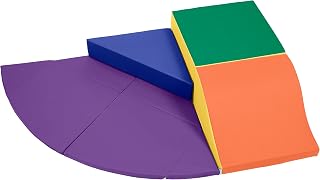 ECR4Kids SoftZone Adventurer's Summit Slide, Corner Climber, Assorted, 4-Piece
