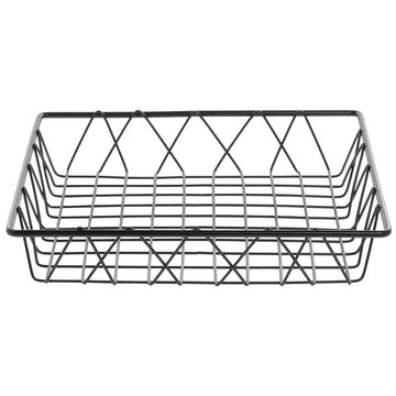 Wire Basket Square Nickel Powder-Coated Steel - 12" L x 12" W x 2" H by HUBERT – Metal, Nickel, Model Y74407