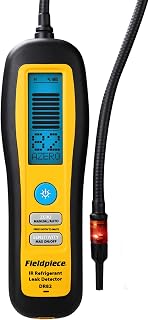 Fieldpiece DR82 Infrared Refrigerant Leak Detector - Ultra-Sensitive Leak Sniffer with Large, Backlite LCD Screen - Lightweight HVAC Tool