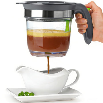 Ivyhome Fat Separator with Bottom Release, 4 Cups, Green