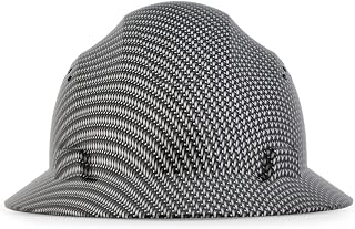 Jackson Safety Blockhead Fiberglass Hard Hat - Construction Helmet with Full Brim - ANSI Z89.1 & OSHA Compliant - Carbon Fiber Pattern