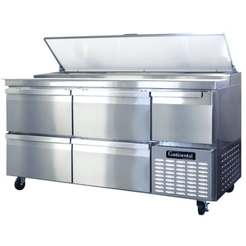 Two Section Pizza Prep Table by Continental Refrigerator – 22.0 cubic_feet, Model CPA68-D