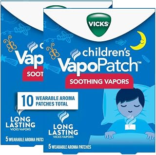 Children's VapoPatch, Wearable Mess-Free Aroma Patch, Soothing & Comforting Non-Medicated Vicks Vapors, for Children Ages 6+, 5ct - Pack of 24