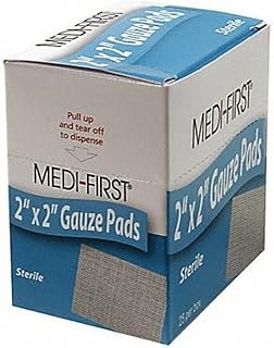 Medique Products 60673 Sterile Gauze Pads, 2-Inch By 2-Inch, 25 Per Box, white