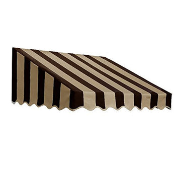 Window/Entry Awning 6' 4-1/2" W x 4'D x 2'H Brown/Tan by Awntech – Aluminum, Brown/Tan, Model EF24-6BRNT