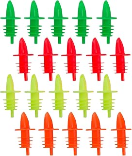Westmark 20 Spirits/Vinegar/Oil Pourer for Bottles, Dispenser with Air Tube, Plastic Cork, Jet-Pour, Assorted Colours/Neon, 4110221Y