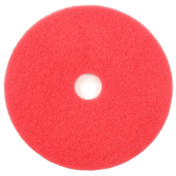 Global Industrial 22 in. Buffing Pad - Red - 5 Per Case by Americo – Recycled Polyester Fiber, Multicoloured, Model 641308RD