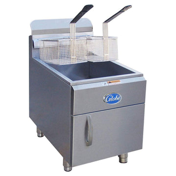 30-Pound Natural Gas Countertop Fryer by Globe – Stainless Steel, Model GF30G