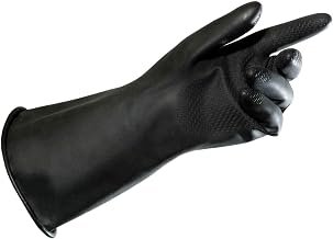 MAPA Butoflex 651 Butyl Multi-Layer Glove, Chemical Resistant, 0.025" Thickness, 14" Length, Size 7, Black