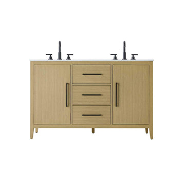 Honey Brown Millie Bathroom Vanity by by Elegant Lighting – Solid wood and MDF, Honey Brown, Model VF29354DMHB