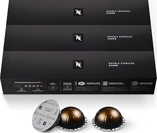 Nespresso Vertuo, Double Espresso Scuro, Dark Roast, Espresso Pods, 30 Count (Pack of 10)