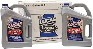 Stens 051-537 Semi-Synthetic 2-Cycle Oil | OEM replacement, replaces Lucas Oil 10115, for outdoor power equipment, 1 Gallon Size, 4 bottles per case, 051-537