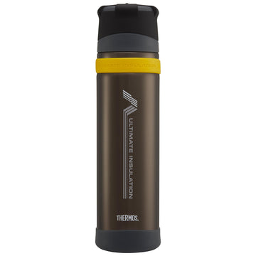 Charcoal Ultimate Drinks Flask (900ml) 24h Hot | 24h Cold by THERMOS – 30.4 Ounces, 900.0 milliliters, Silicone Stainless Steel, Gray, Model 104110