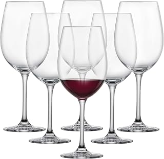 Schott Zwiesel Classico Red Wine Glass (Set of 6), Classic Burgundy Glasses for Red Wine, Dishwasher Safe Tritan Crystal Glasses, Made in Germany (Item No. 123651) | Classic burgundy glasses for red wine, dishwasher-safe Tritan® crystal glasses, made in Germany