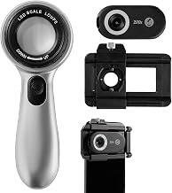Dermatoscope, Rechargeable Handheld Dermatoscope Skin Analyzer | Polarized skin mirror with 4 different lighting options, 30x and 200x respectively, equipped with storage bag and data cable