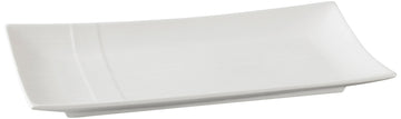 Rectangular Plate by Yanco – Large, Porcelain, Bone White, Pack of 12, Model SH-215