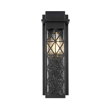 Wildey One Light Outdoor Wall Sconce Black by Lighting Design – Iron, Black, Model OD361W16BK