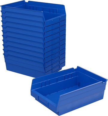30150 Heavy Duty Plastic Shelf Bins by Akro-Mils – 12-Pack, 0.85 liters, Plastic, Blue, Pack of 12