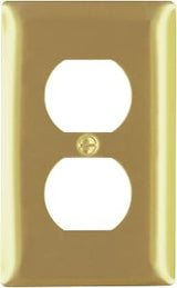 Legrand Pass & Seymour SB8PB Polished Brass Wall Plate, 1 Gang, One Duplex Outlet Receptacle Cover, Brass (1 Count)