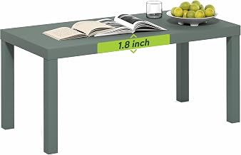 Furinno Classic Coffee Table, Modern Rectangle Printer Stand, Sage Green