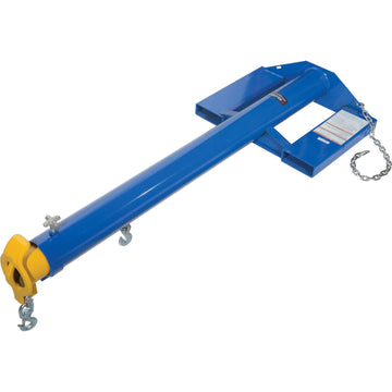 Forklift Telescoping Jib Boom Crane by Global Industrial – 86.6"L x 32"W x 12.2"H, Alloy Steel, Blue, Model F7723