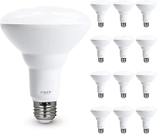 Feit Electric Enhance BR30 LED Light Bulb, 65W Eq, Daylight, 12 Pack