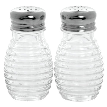 Beehive Collection Glass 2 Oz Salt/Pepper Shakers by Tablecraft – 2.0 ounces, Glass, Clear, Pack of 12, Model BH2