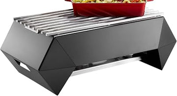 Rosseto SK046 Diamond Multi Chef Frame 10" with Burner and Fuel Holder, Grill, Black (Pack of 6)