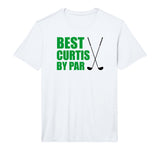Best Curtis By Par Golfer Name Pun Performance T-Shirt by Curtis Golfer Design – Polyester, Black, Model RN6ADDGSEXK