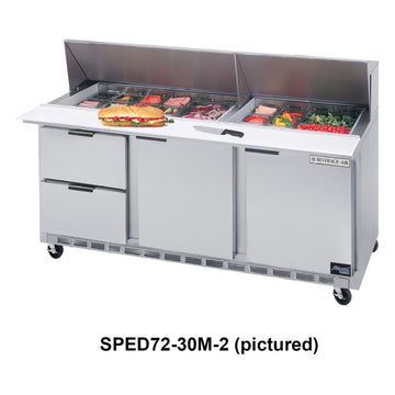 Beverage-Air Elite Series Mega Top Counter with 2 Doors by Beverage Air – 21.5 cubic_feet, Model SPED72-24M-2